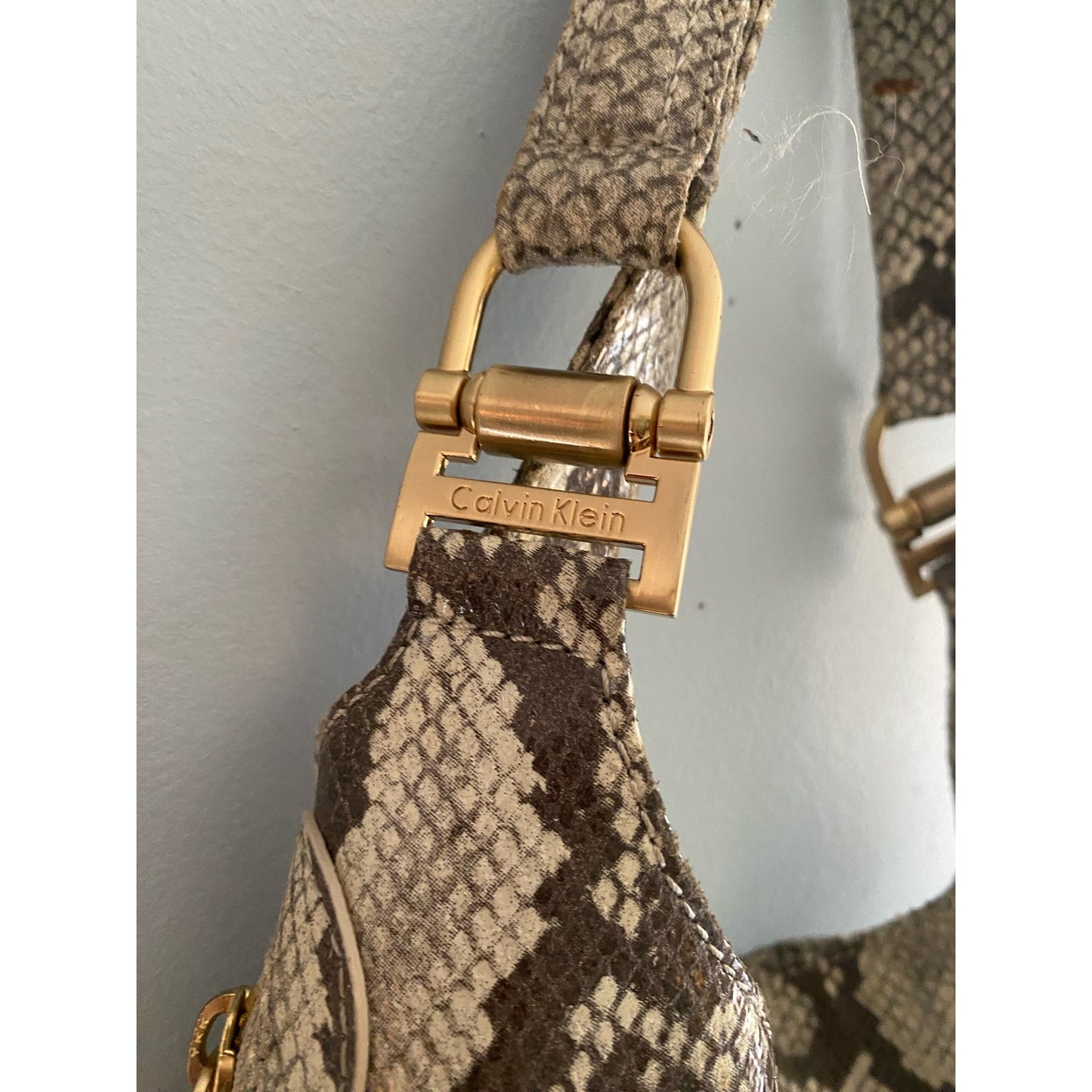 Calvin Klein Snakeskin Print Bag