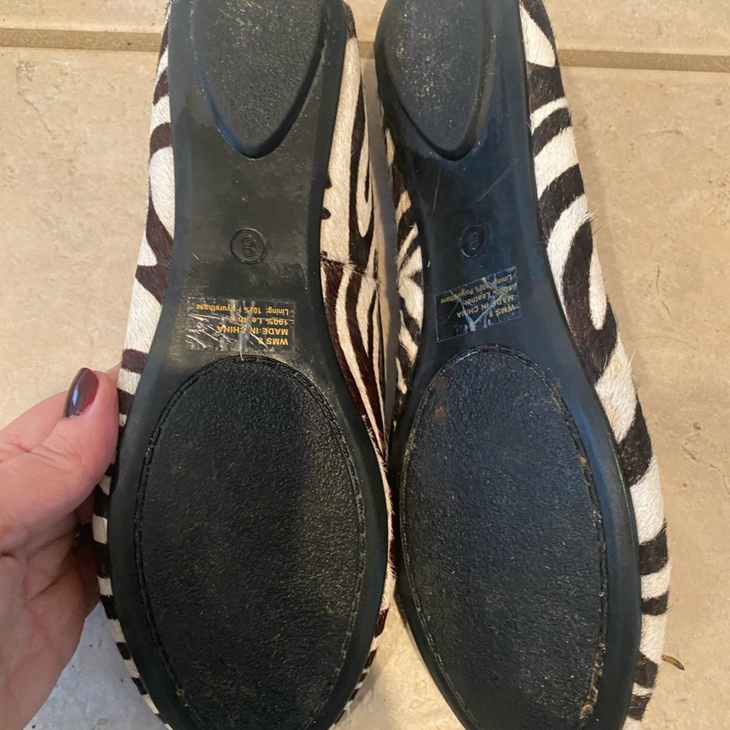 Talbots Animal Hair Ballet Flats Size 8