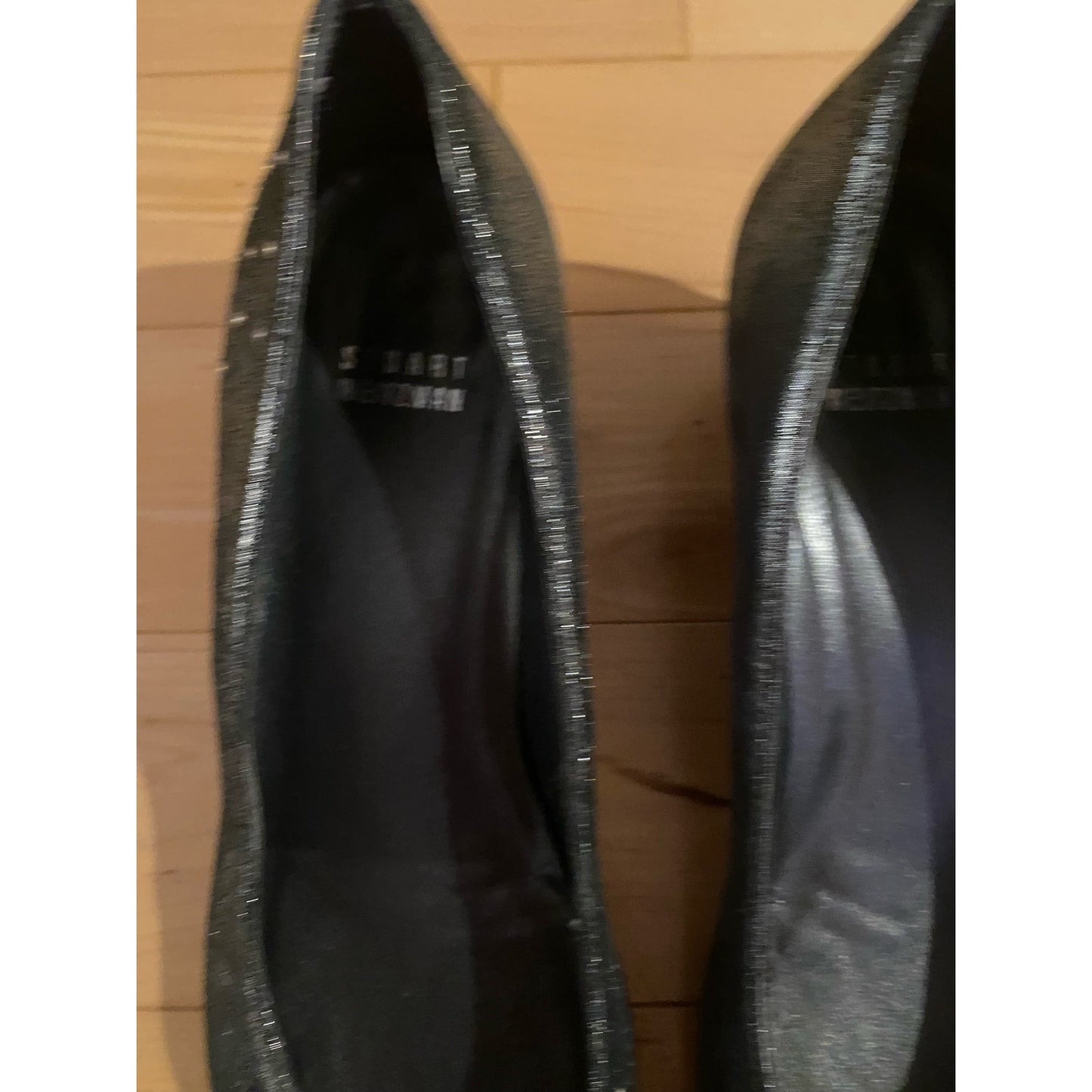 Stuart Weitzman Gunmetal Studded Wedge Shoes Size  8.5