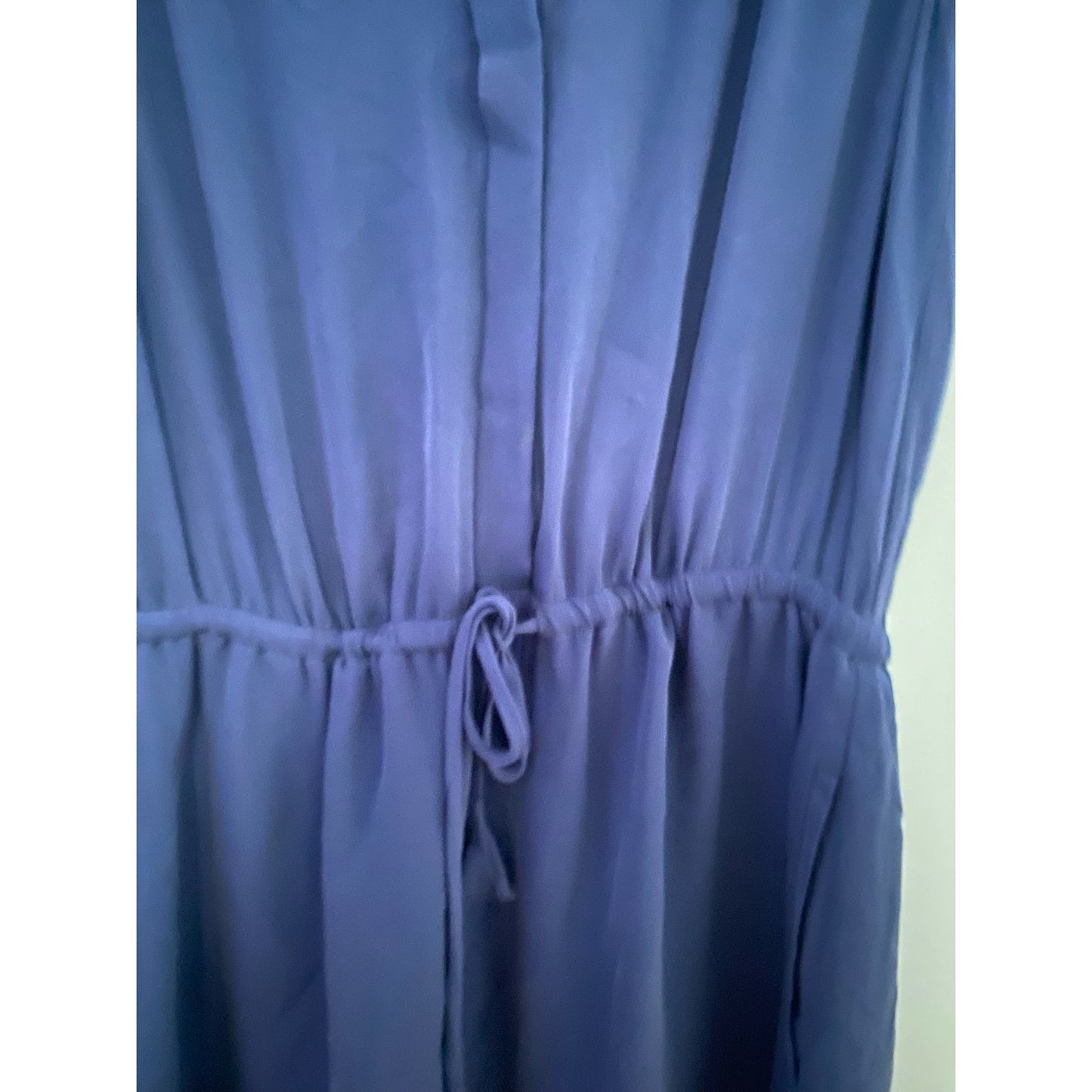 NWOT Babaton Aritzia Blue Benedict Silk Drawstring Waist Size S