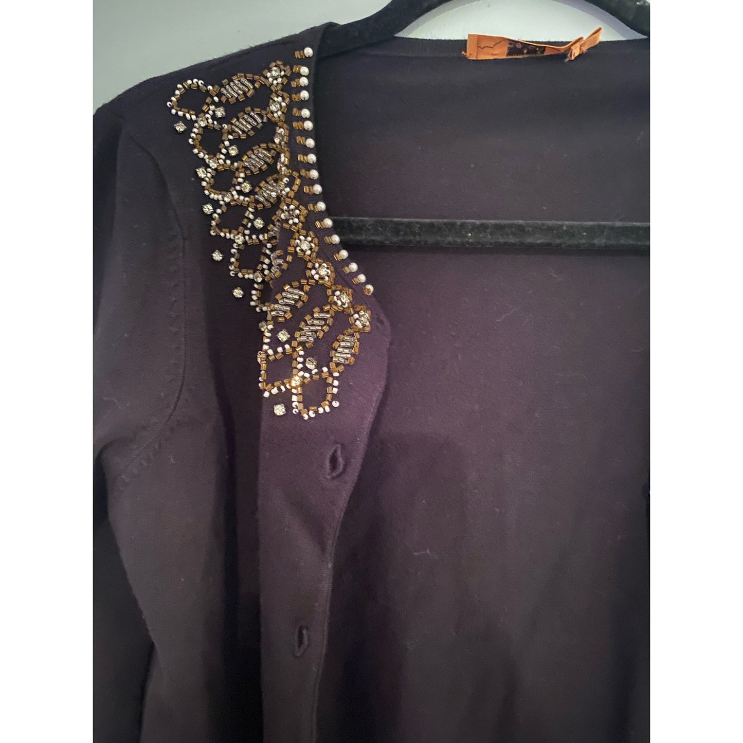 Belldini Black Beaded Cardigan Size  S