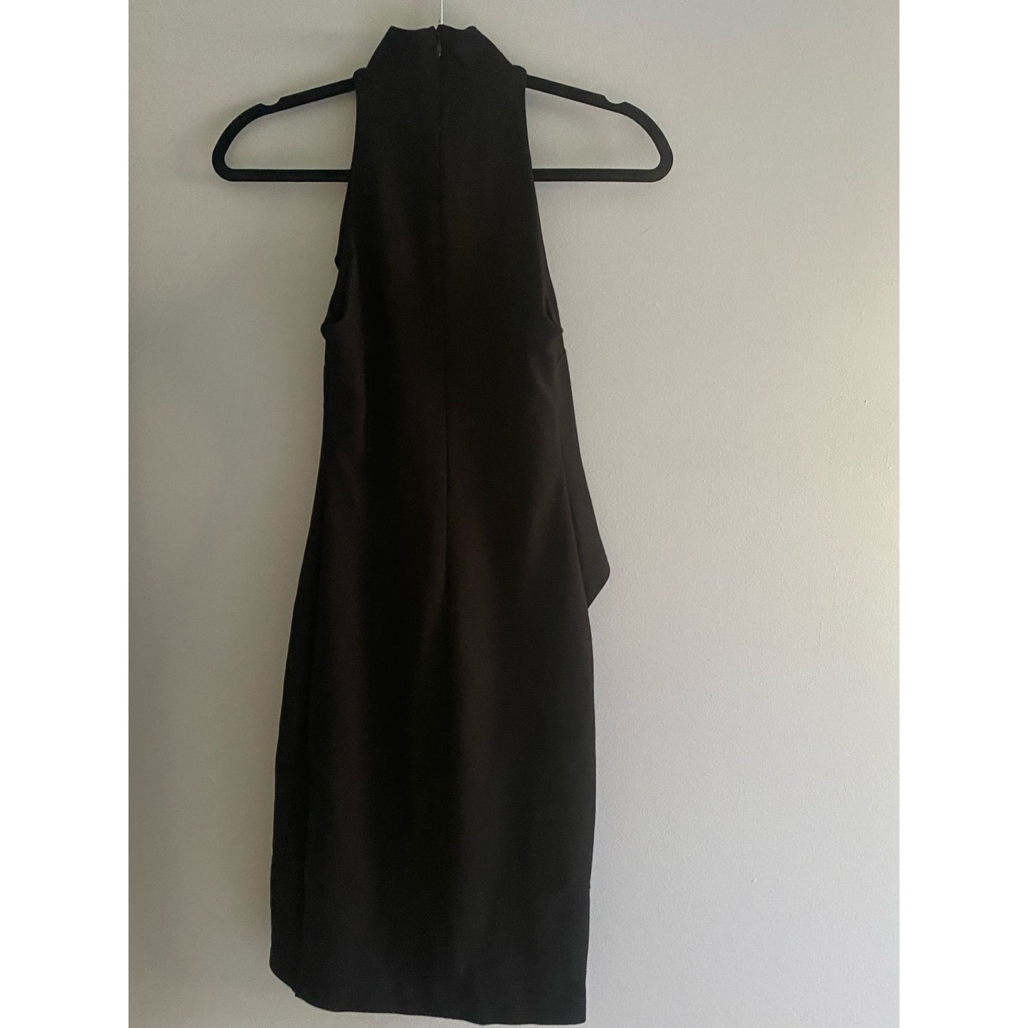 Bailey 44 Black Mock Neck Draped Dress Size XS