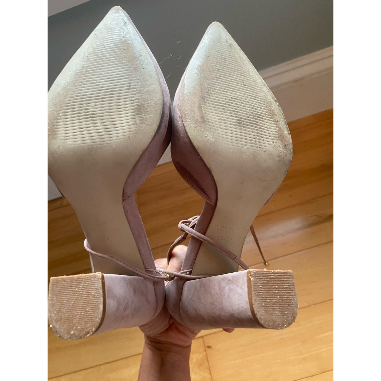 Steve Madden Nude Suede Heels Size 6.5