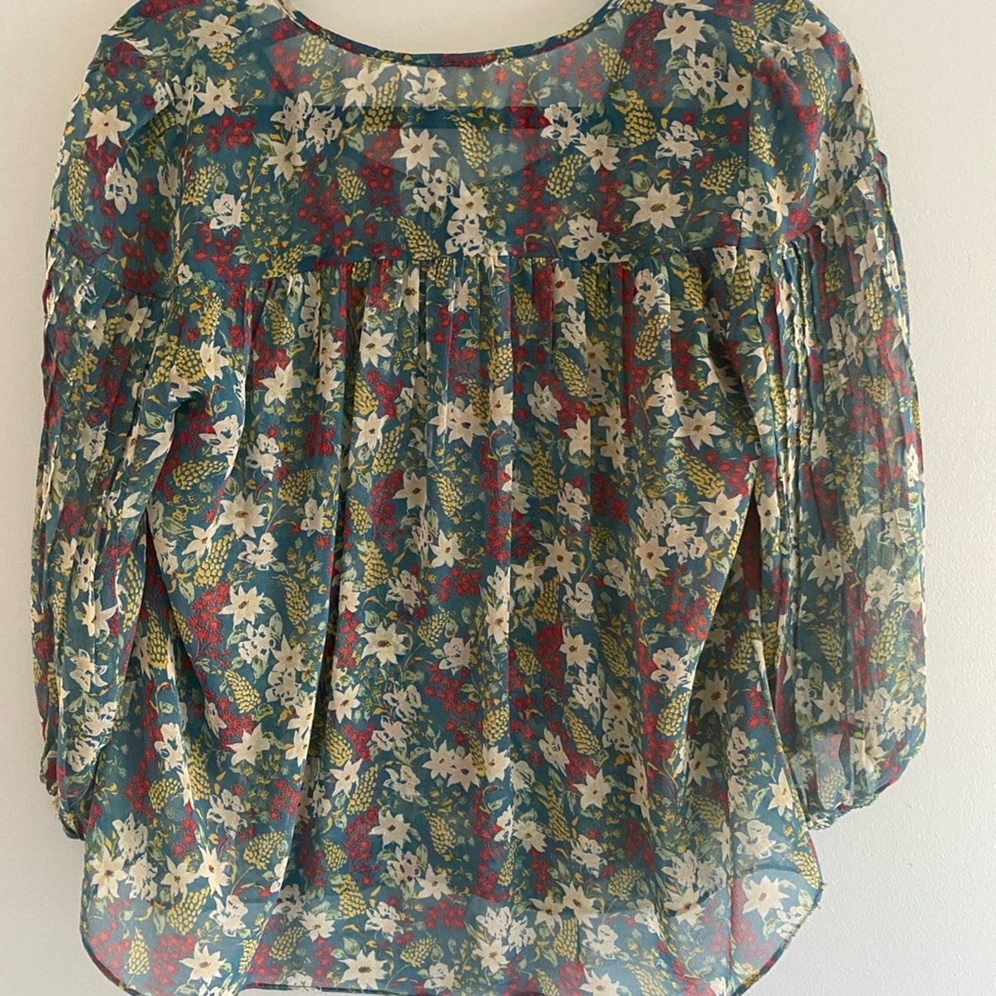 Pins and Needles Urban Outfitters Size XS Top Semi-sheer Floral Top