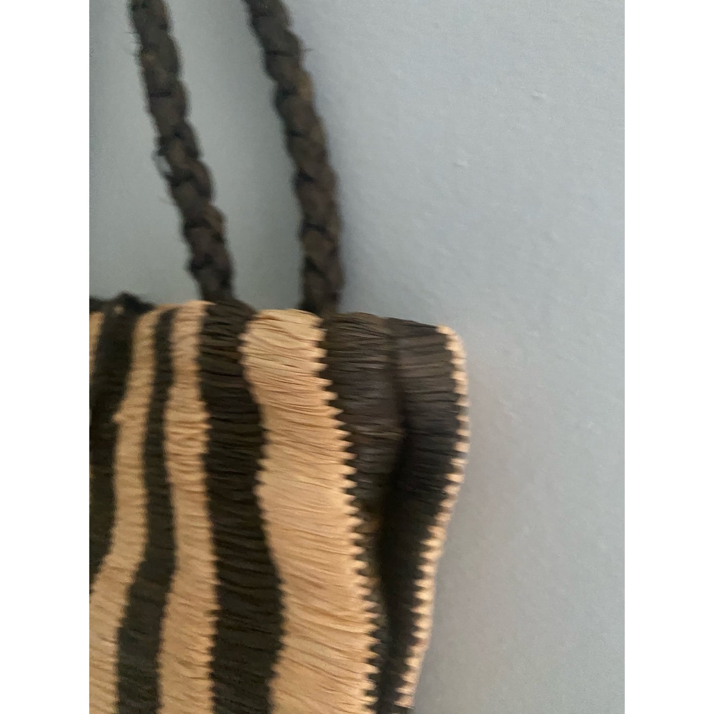 Annabel Ingall Raffia Striped Handbag