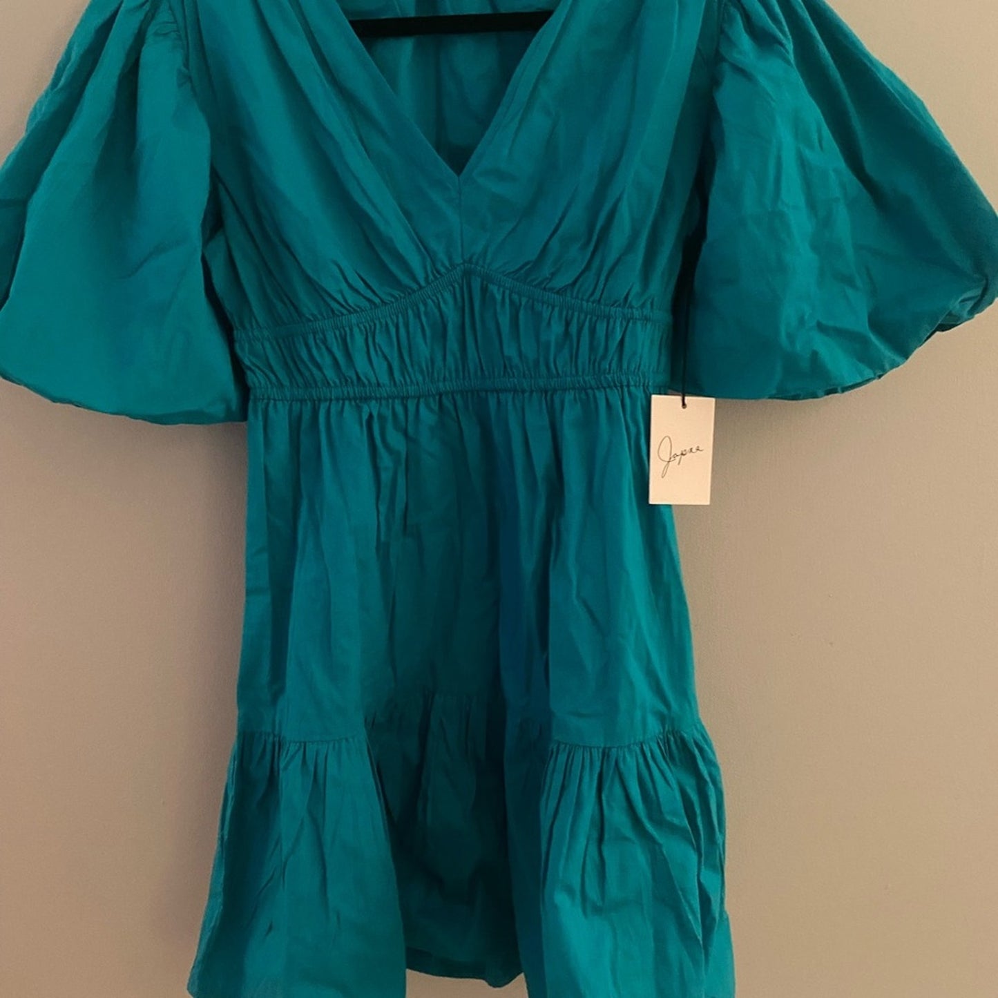 NWT Japna Puff Sleeve Tiered Dress Size S