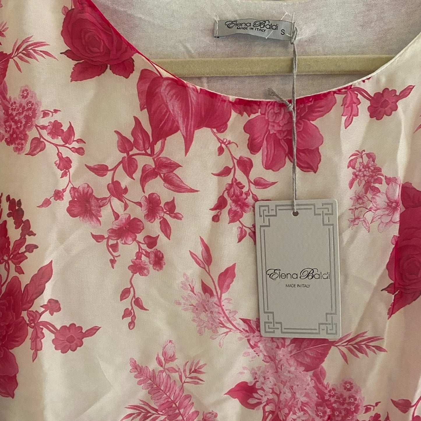 NWT Elena Baldi silk blend blouse size S