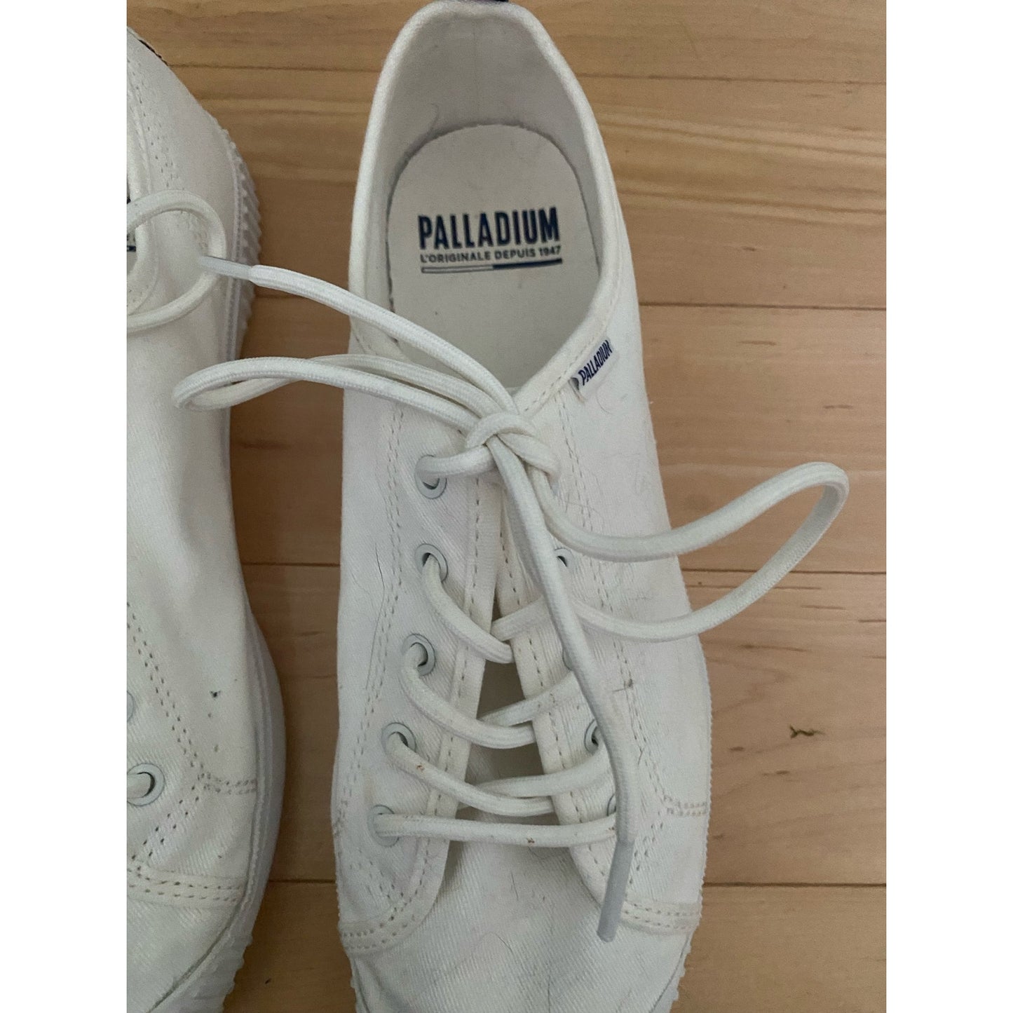 Palladium Canvas White Sneakers Size 8.5