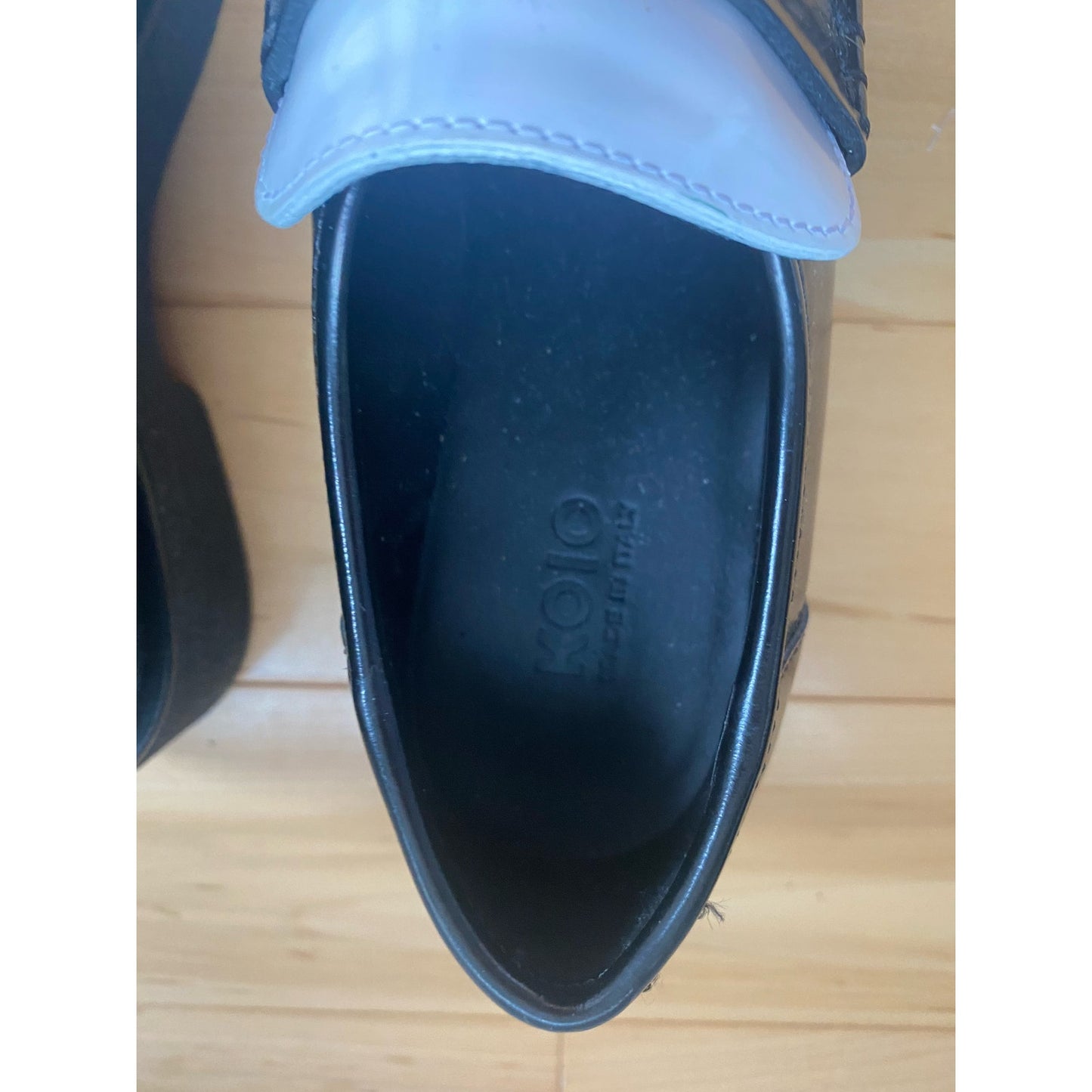 Koio Bari Black and White Loafers Size 36