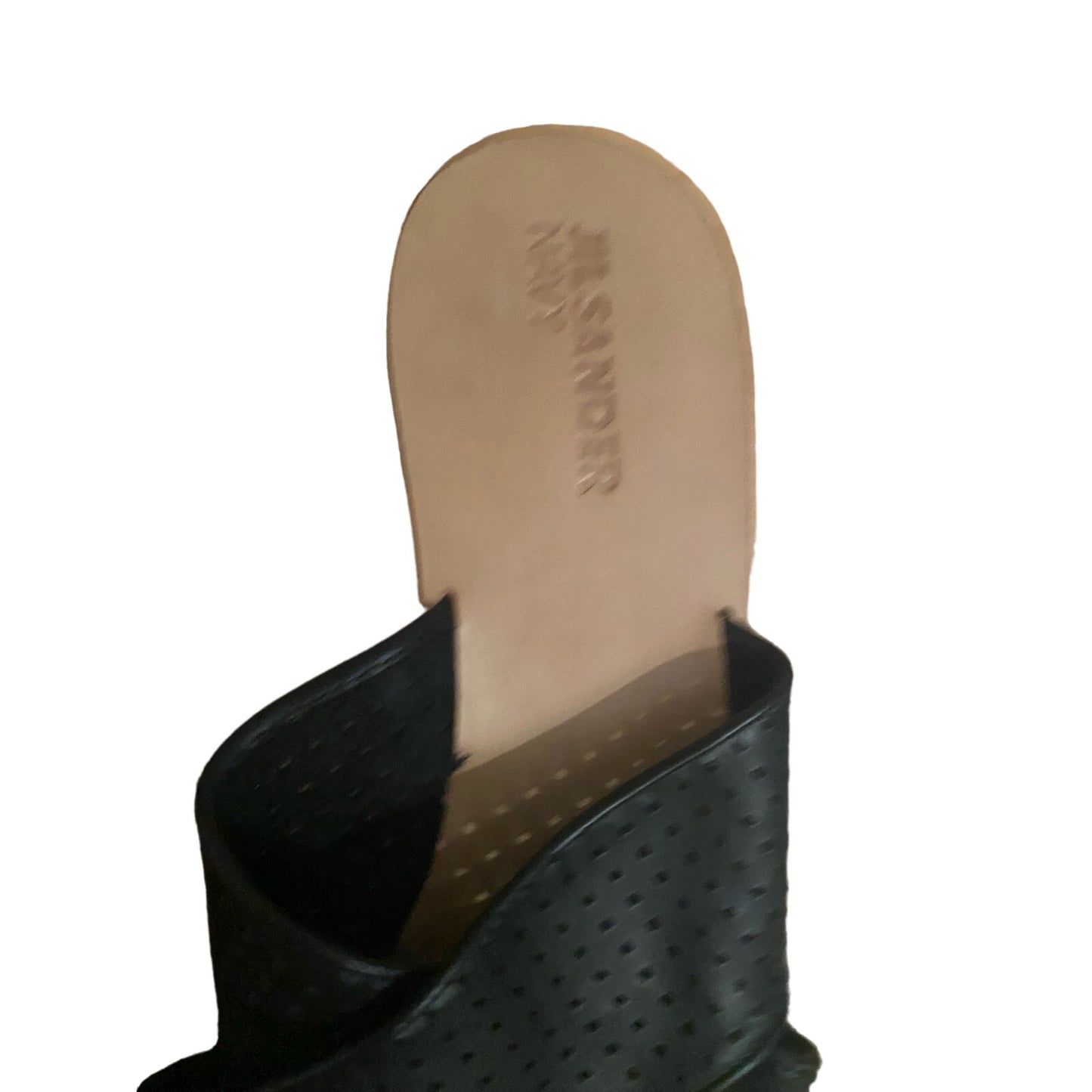 Jil Sander Navy Slide Sandals in Black Size 41