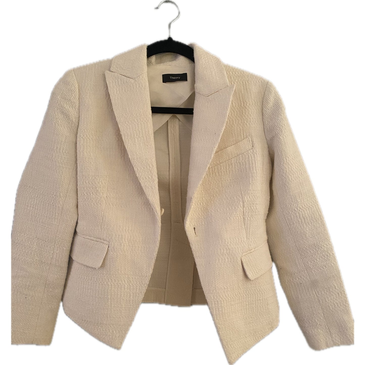 Theory White Brince Newdale Bonde Blazer Size 0