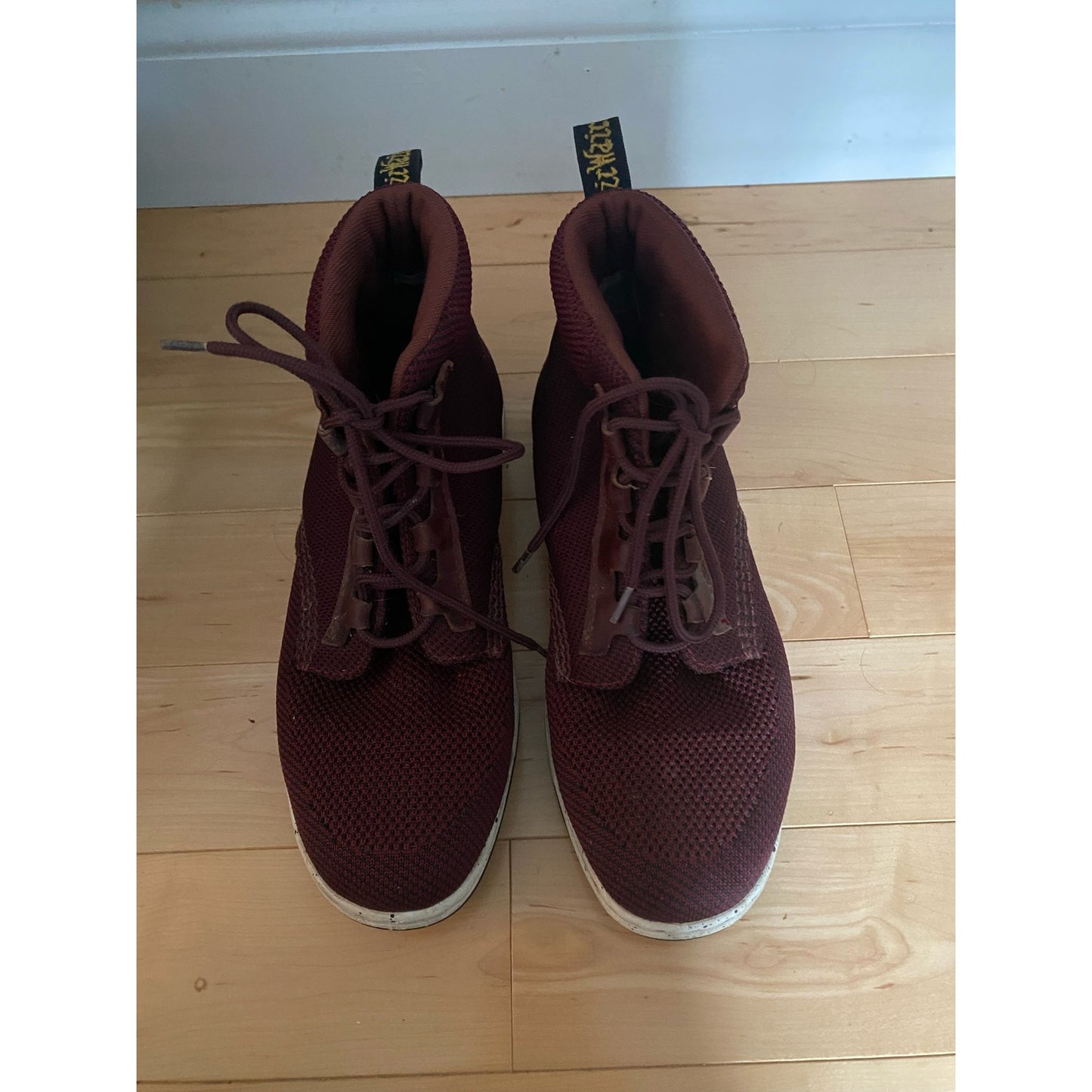 Dr. Martens Telkes Knit Oxblood Sneakers Size 10