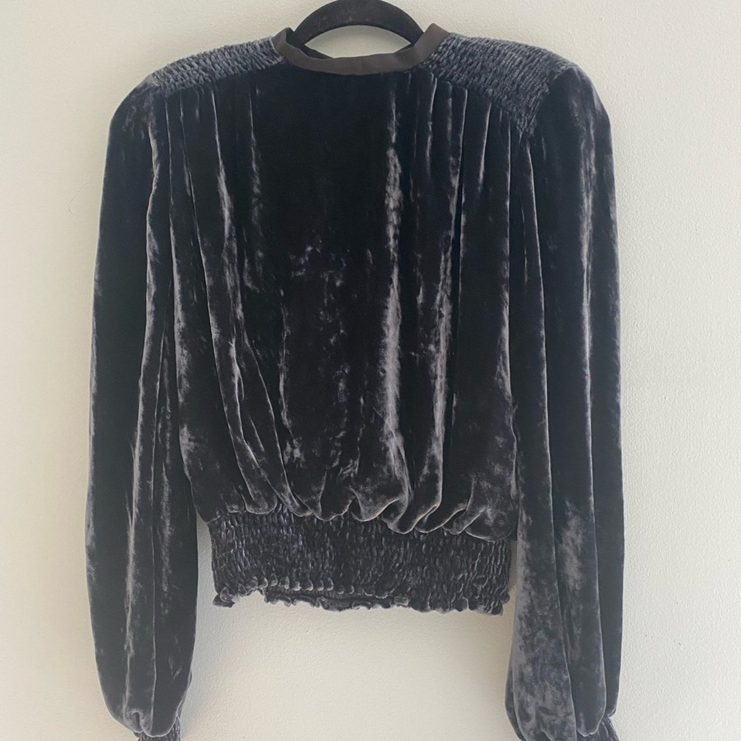 Lahive Mary Jane Silk Velvet Top Size XS