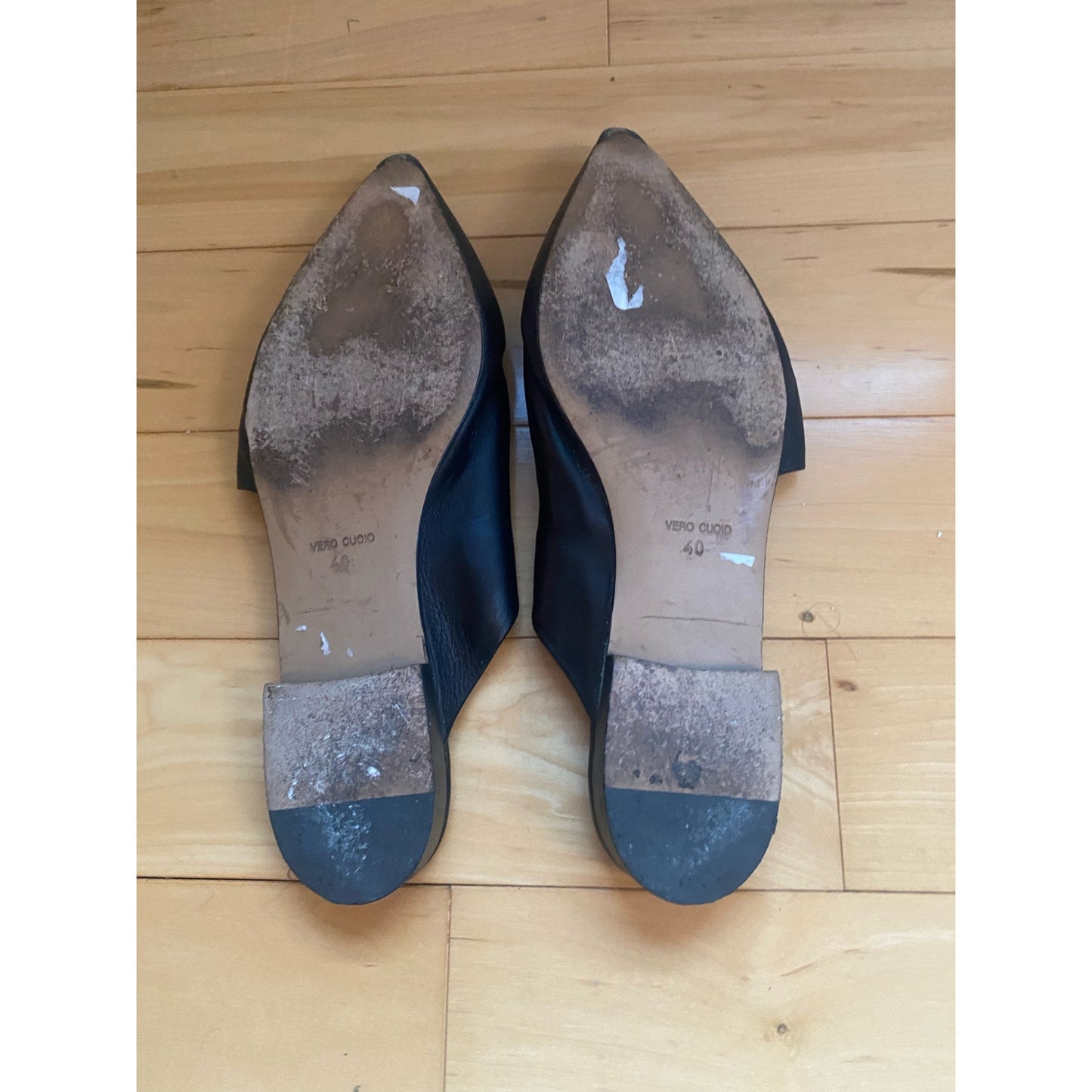 Poesie Veneziane Black Leather Mules Size 40