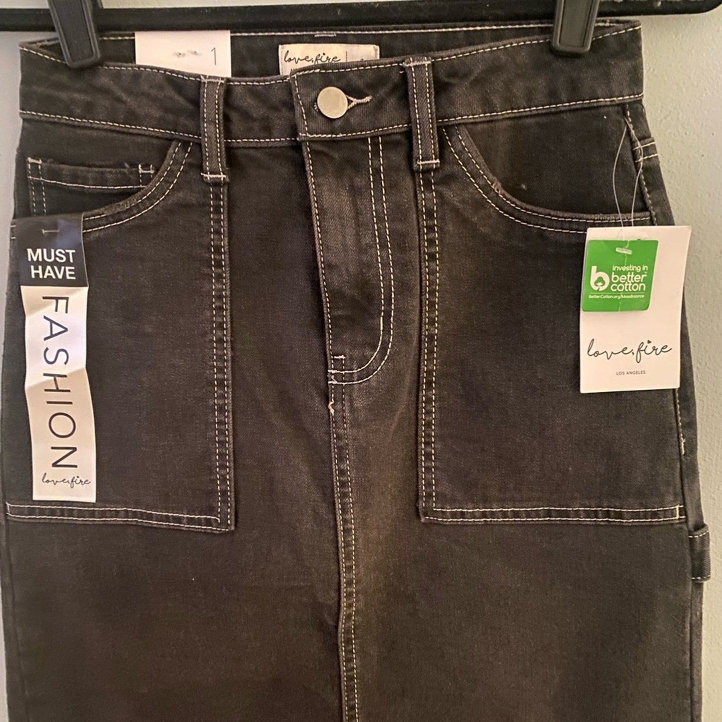 NWT Love, Fire Denim Skirt size 1