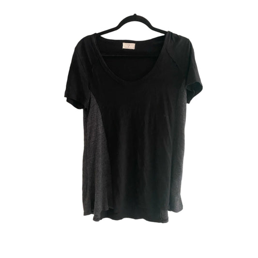 T. La Anthropologie Black and Gray Top Size
S