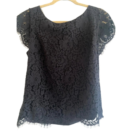 C. Wonder Navy Lace Top Size 12