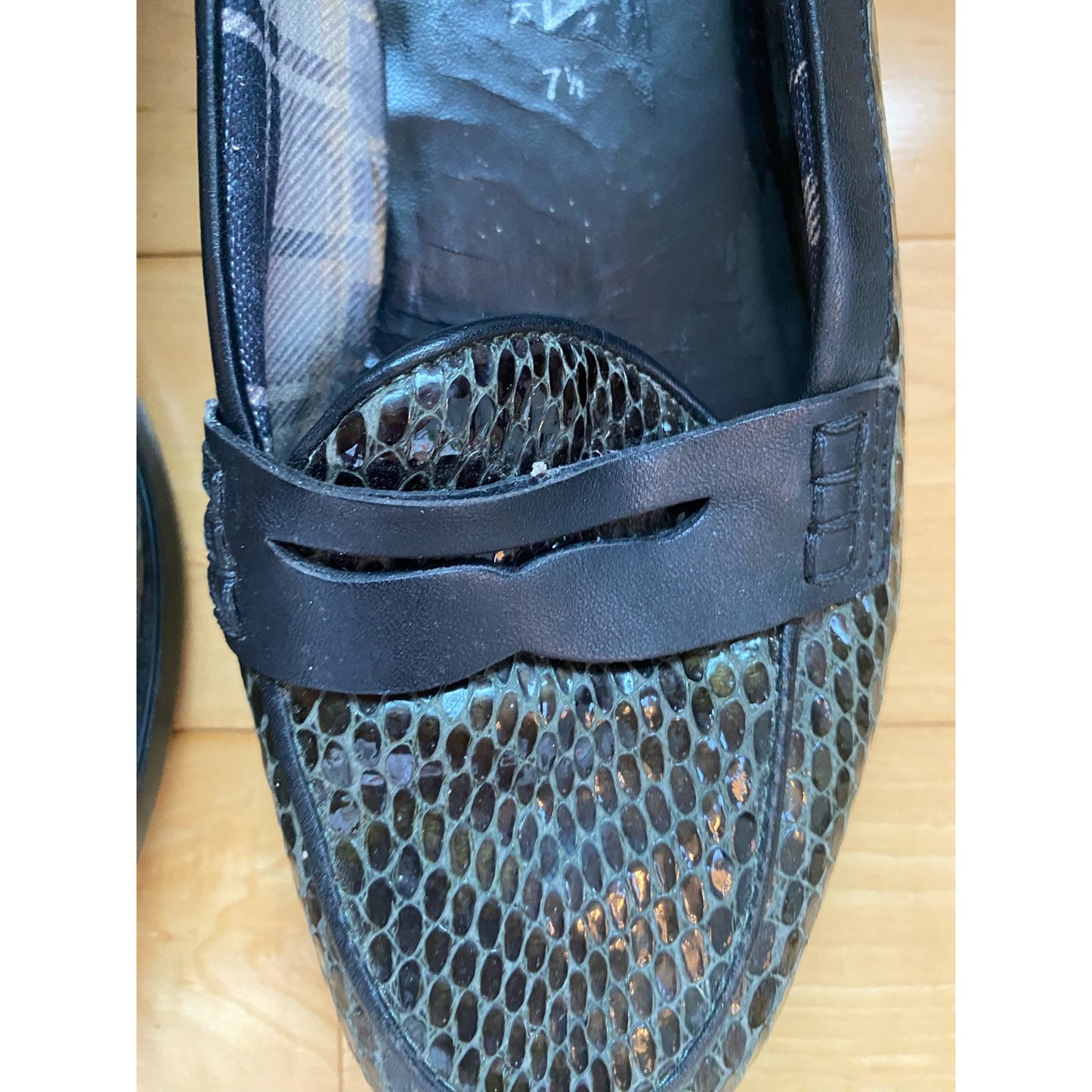 Aquatalia By Marvin K Snakeskin Embossed Shoes Size 38