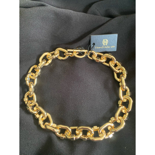 NWT House of Harlow Gold Plated Link Necklace