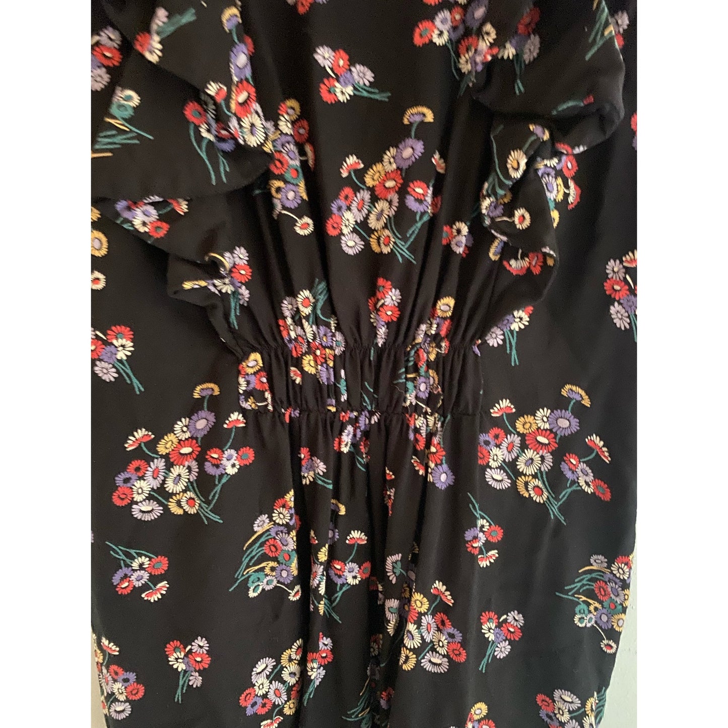 Pins and Needles Urban Outfitters Black Floral Dress Size S