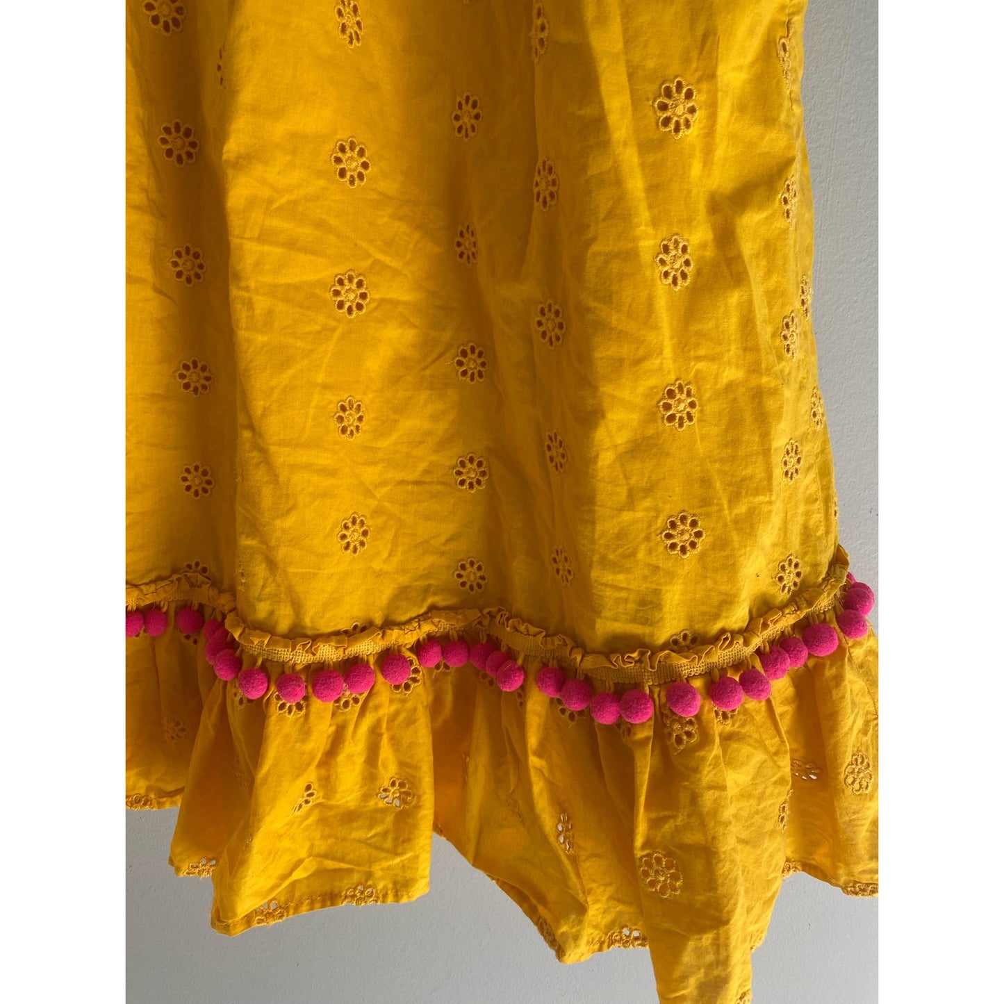 J Crew eyelet midi skirt in rich saffron Size S