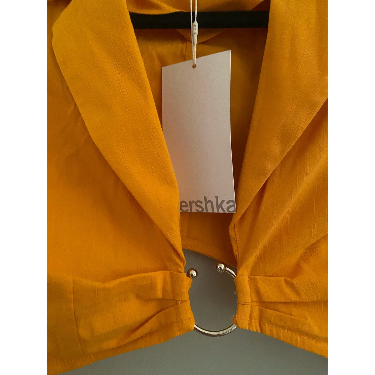 NWT Bershka Orange Cropped Top Size M