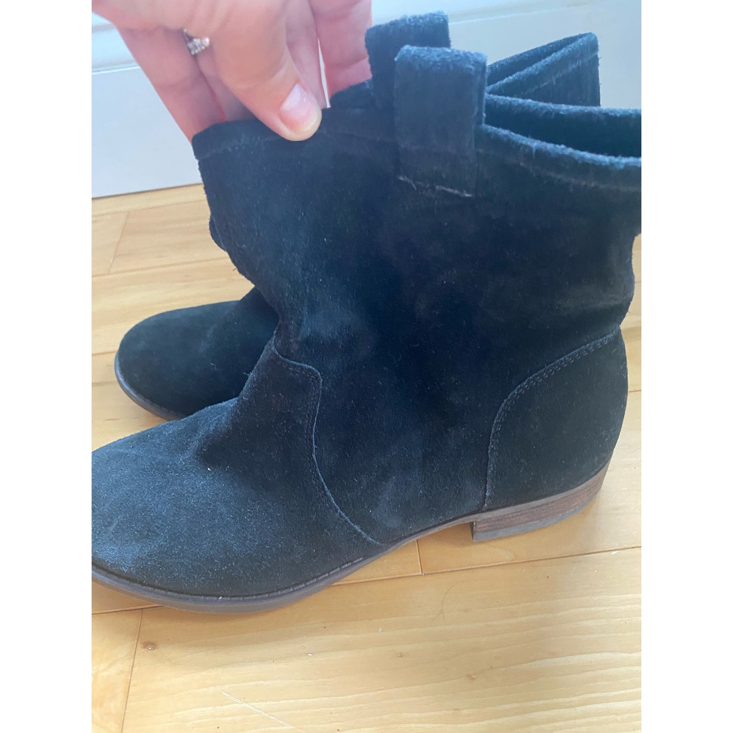 Sole Society Natasha Black Suede Booties Size 7