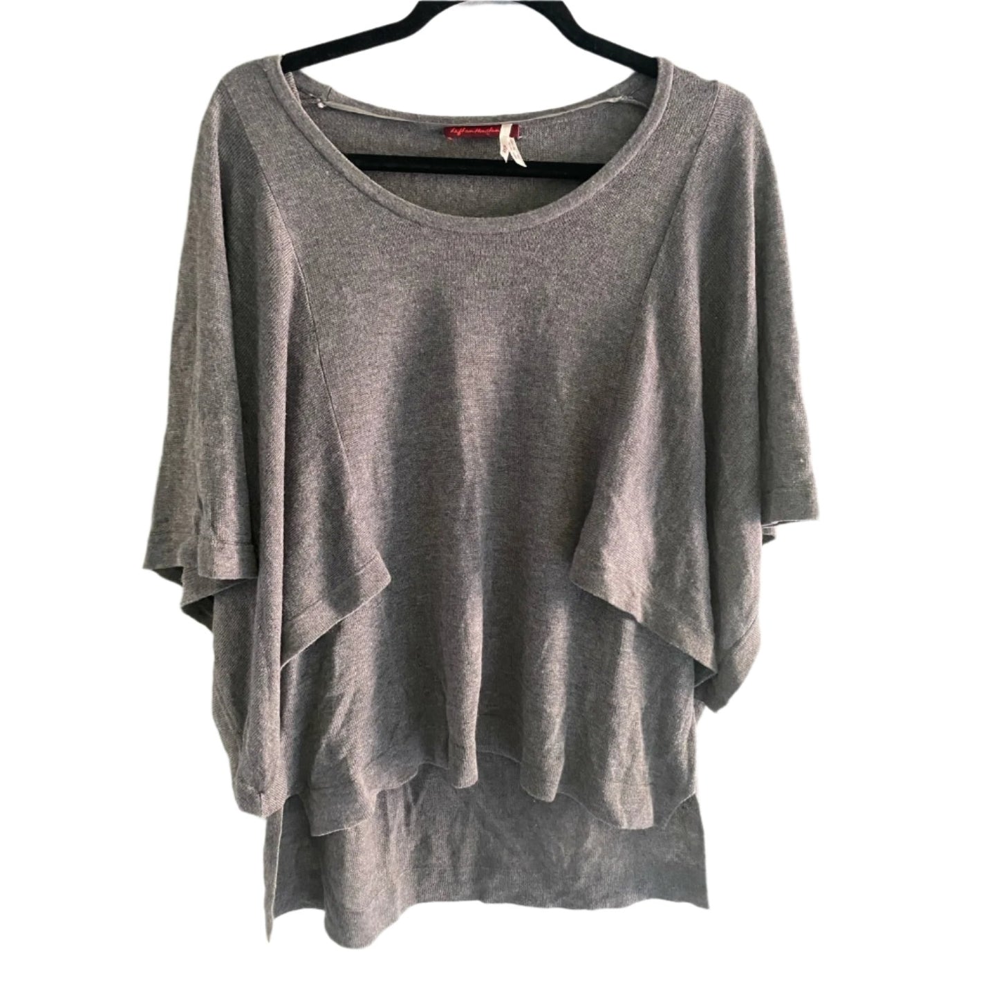 Lefton Houston Draped Gray Sweater Size L