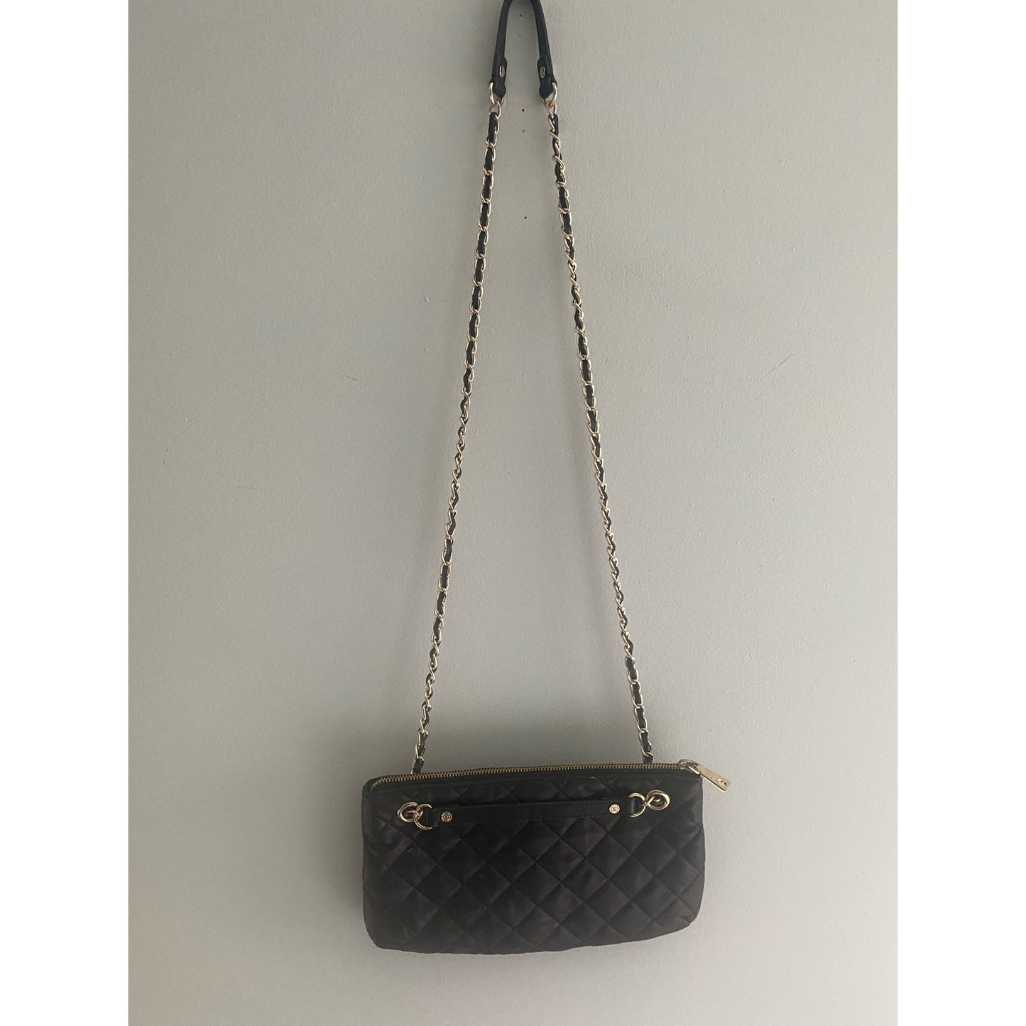 DKNY Lambskin Leather Black Quilted Handbag