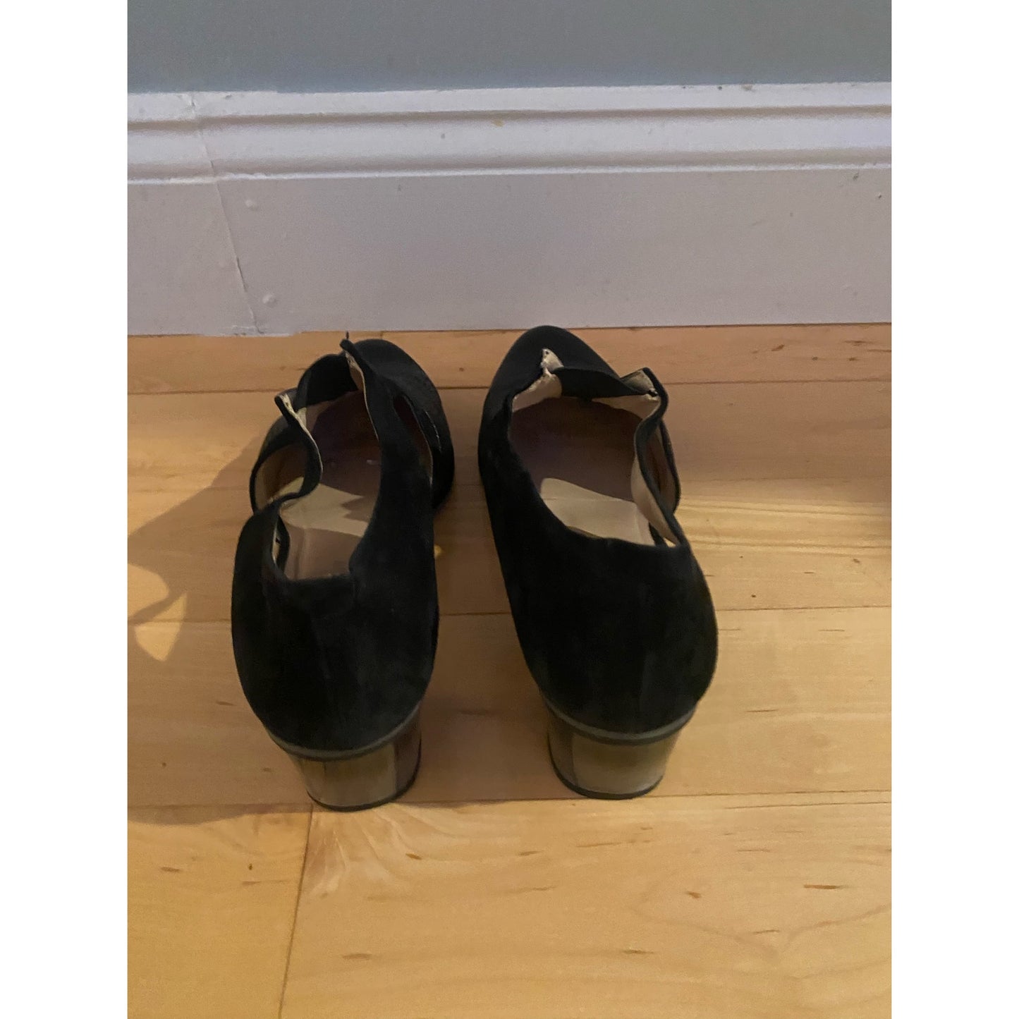 Audley Suede and Leather Black Shoes Size 40