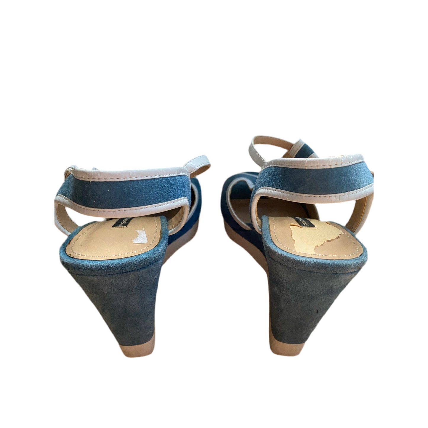 French Connection Blue Wedge Sandals Size 41