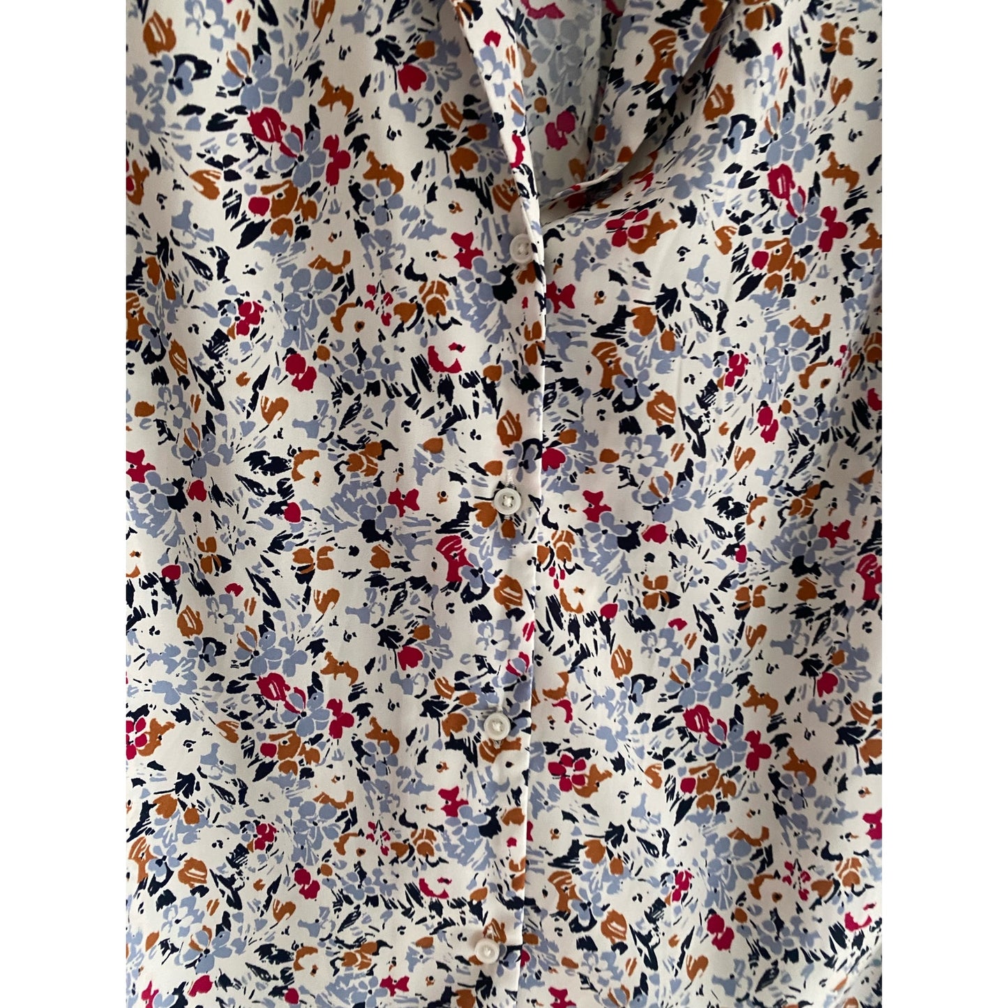 Banana Republic Oversized Floral Silky Blouse Size M