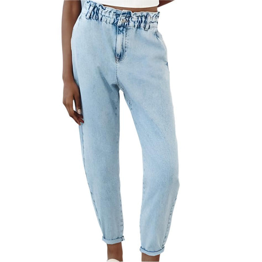 Zara High-Waisted Paperbag Jeans Size 4