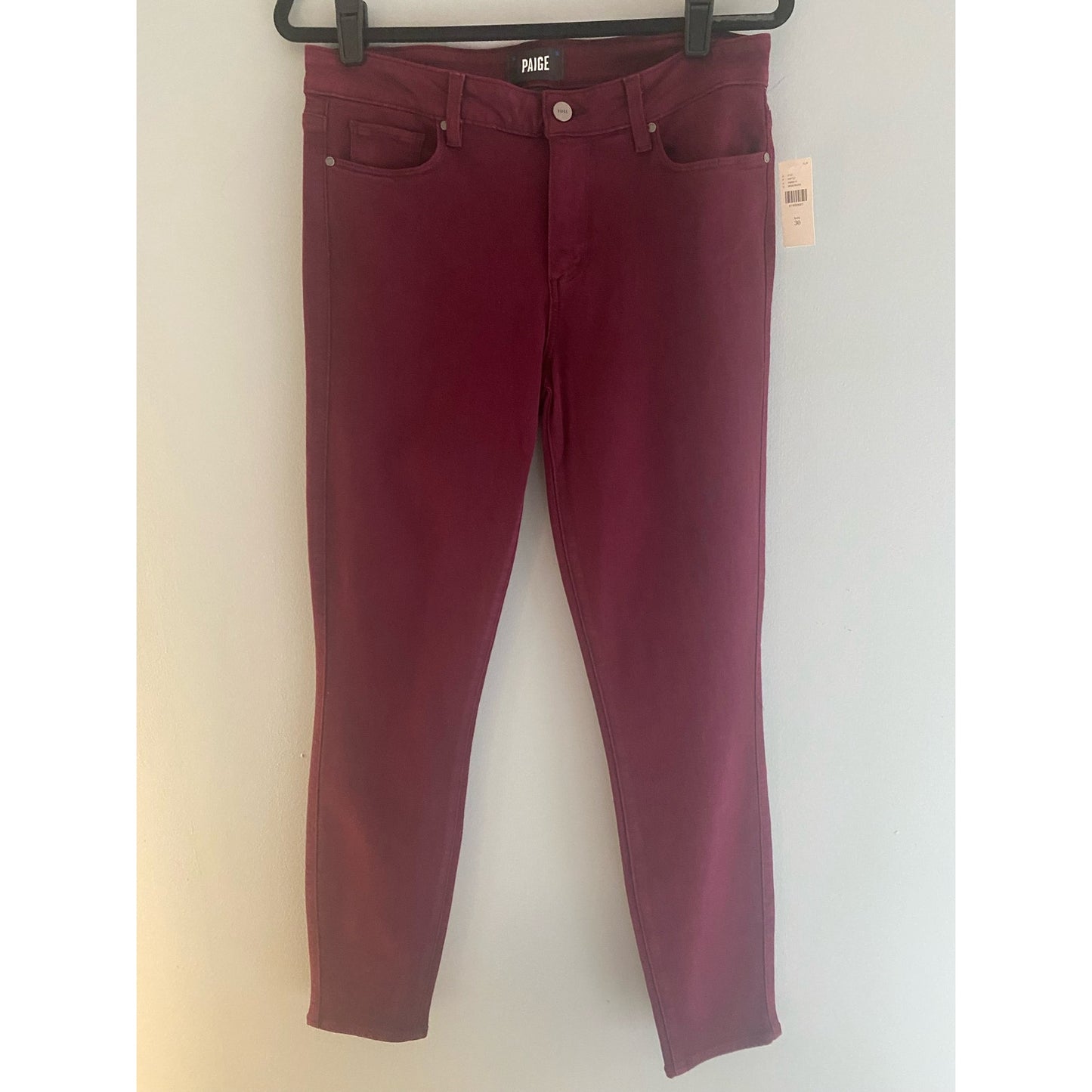 NWT Paige Verdugo Ankle Jeans in Vamp Red Size 30