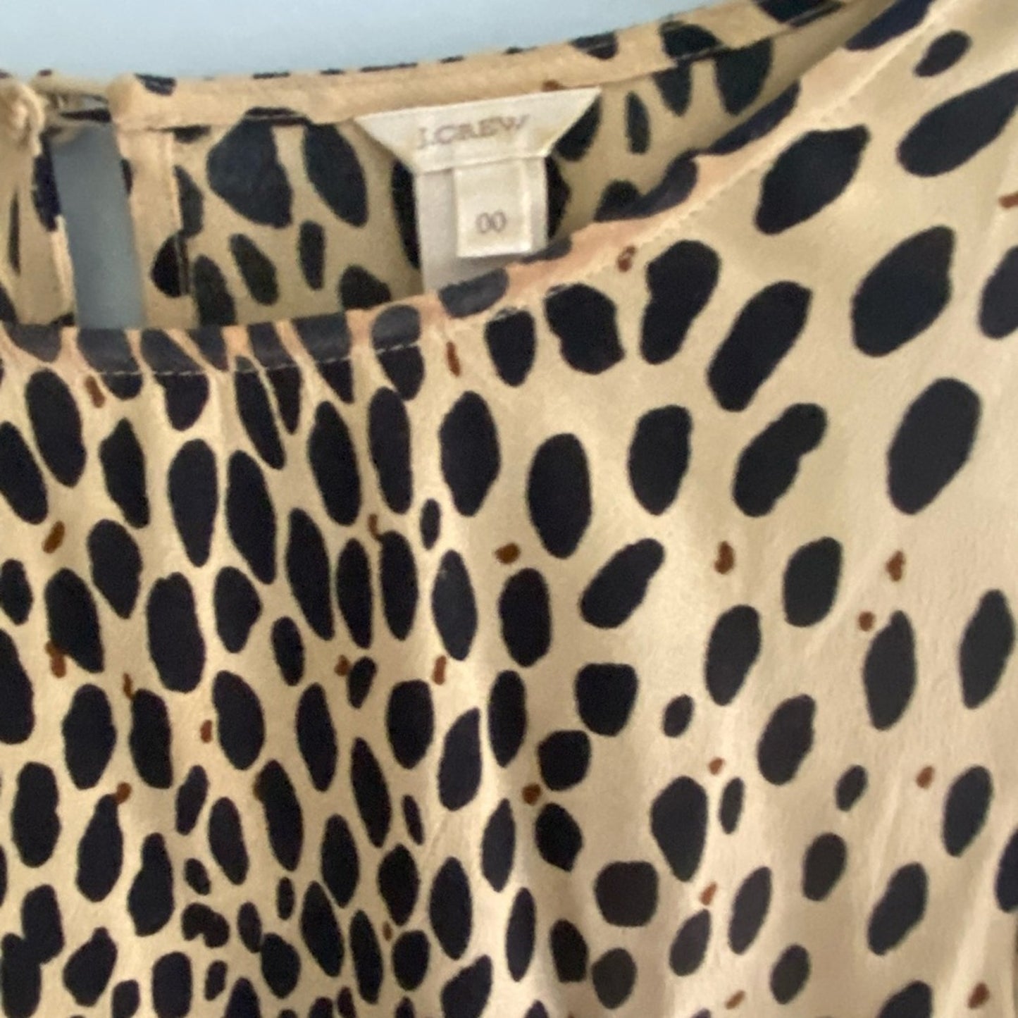 J. Crew Animal Print Blouse Size 00