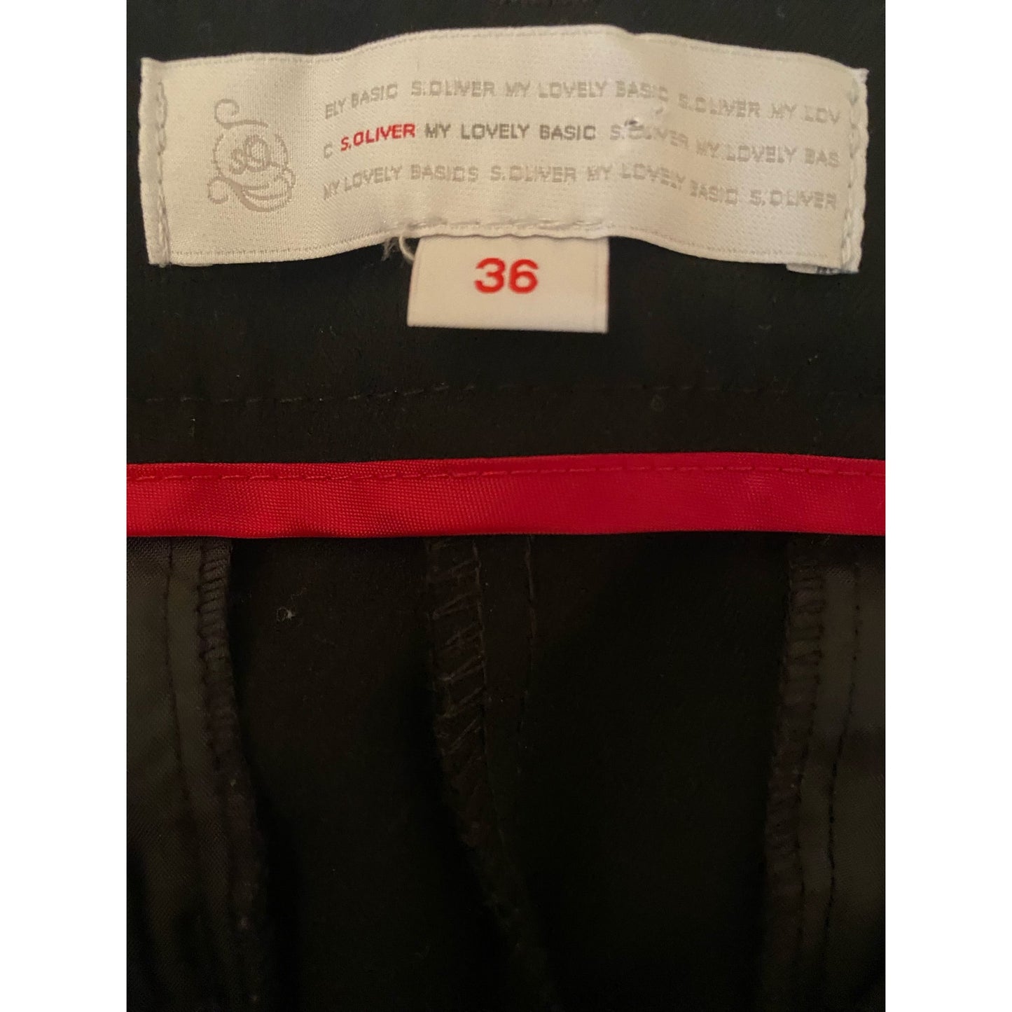 S. Oliver My Lovely Basic Black Pants Size 36