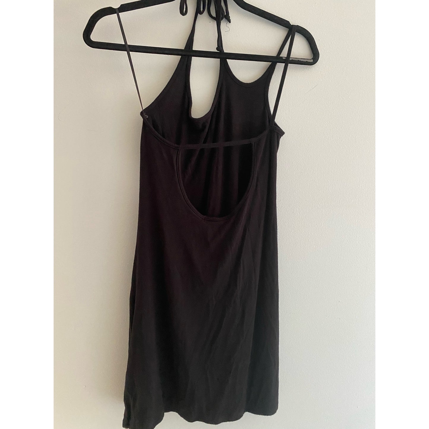 NWOT Urban Outfitters Black Stretch Cutout Halter Dress Size S