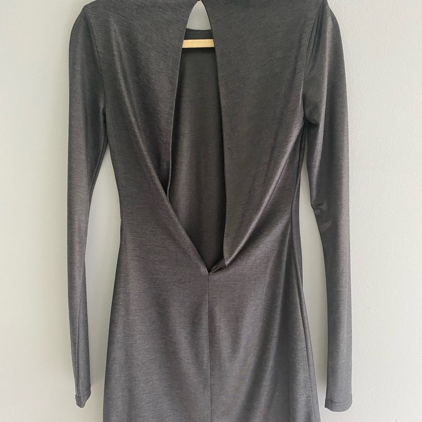 Alexander Wang Gray Open-Back Mini Dress Size 2