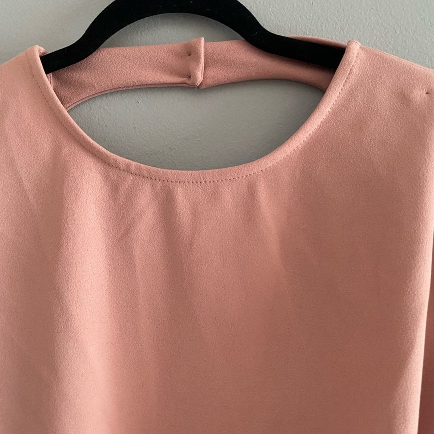 NWT Zara Pink Cropped Wrap Shirt Size XL