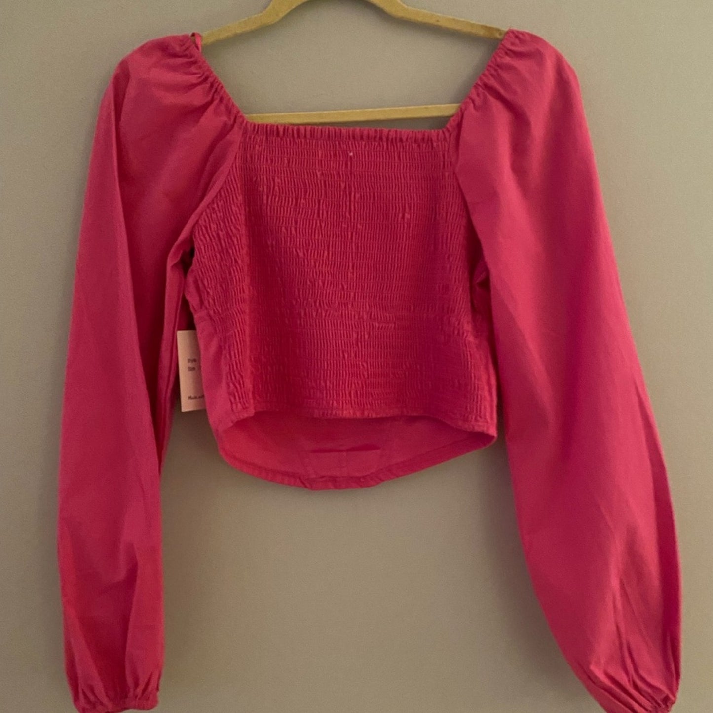 NWT Japna Pink Cropped Top Size M