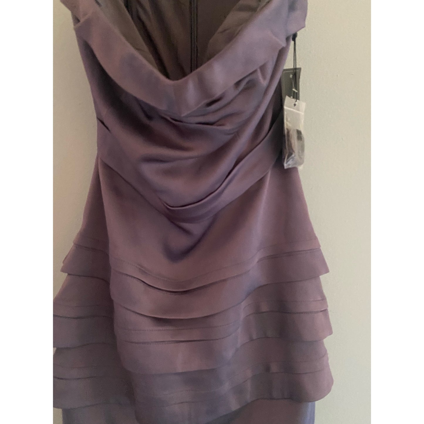 NWT BCBGMAXAZRIA Aurelia Tiered Dress In Dewberry Size 0