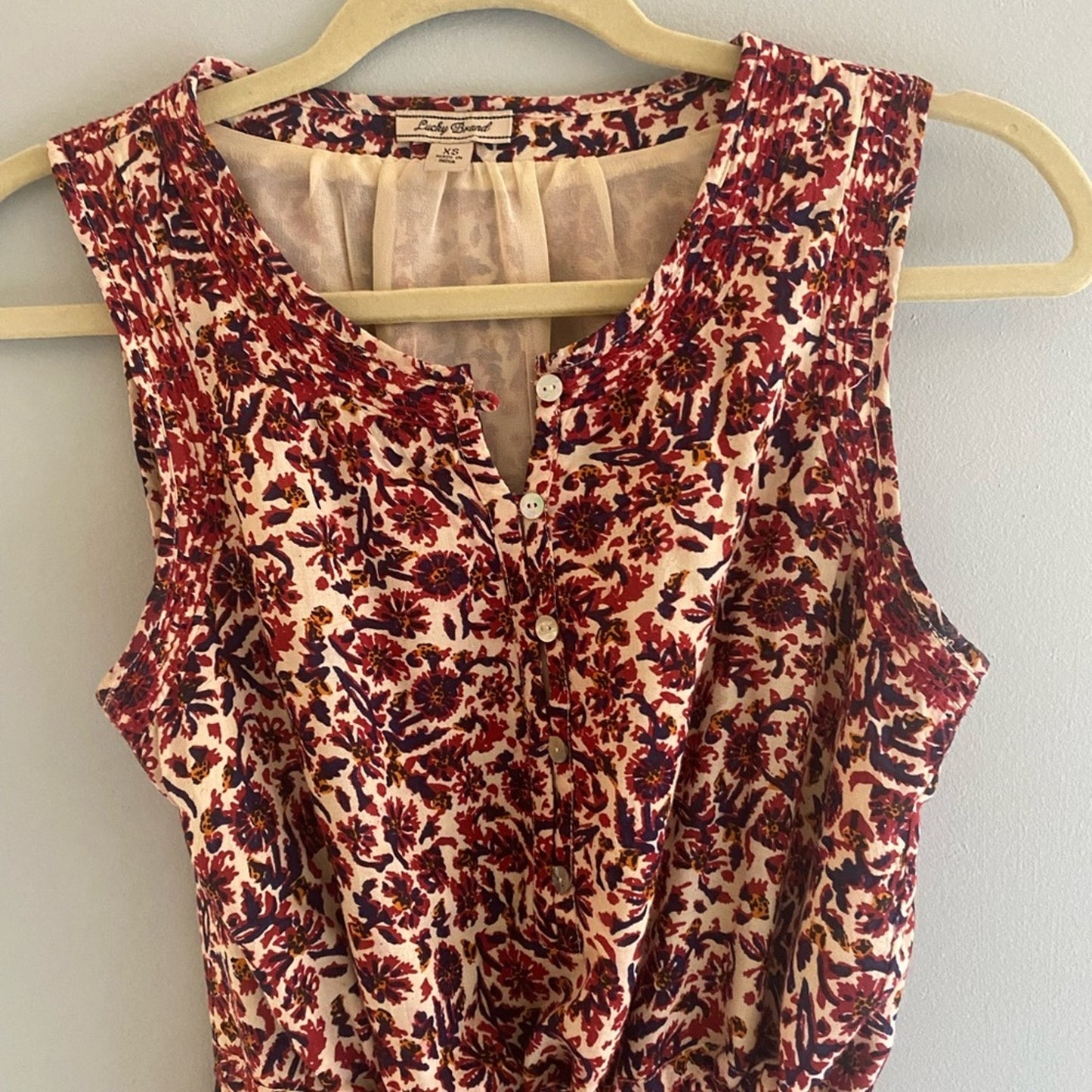 Lucky Brand floral dress size xs