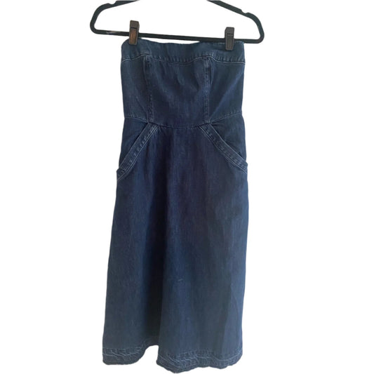 Anthropologie Holding Horses Denim Strapless Dress Soze 0