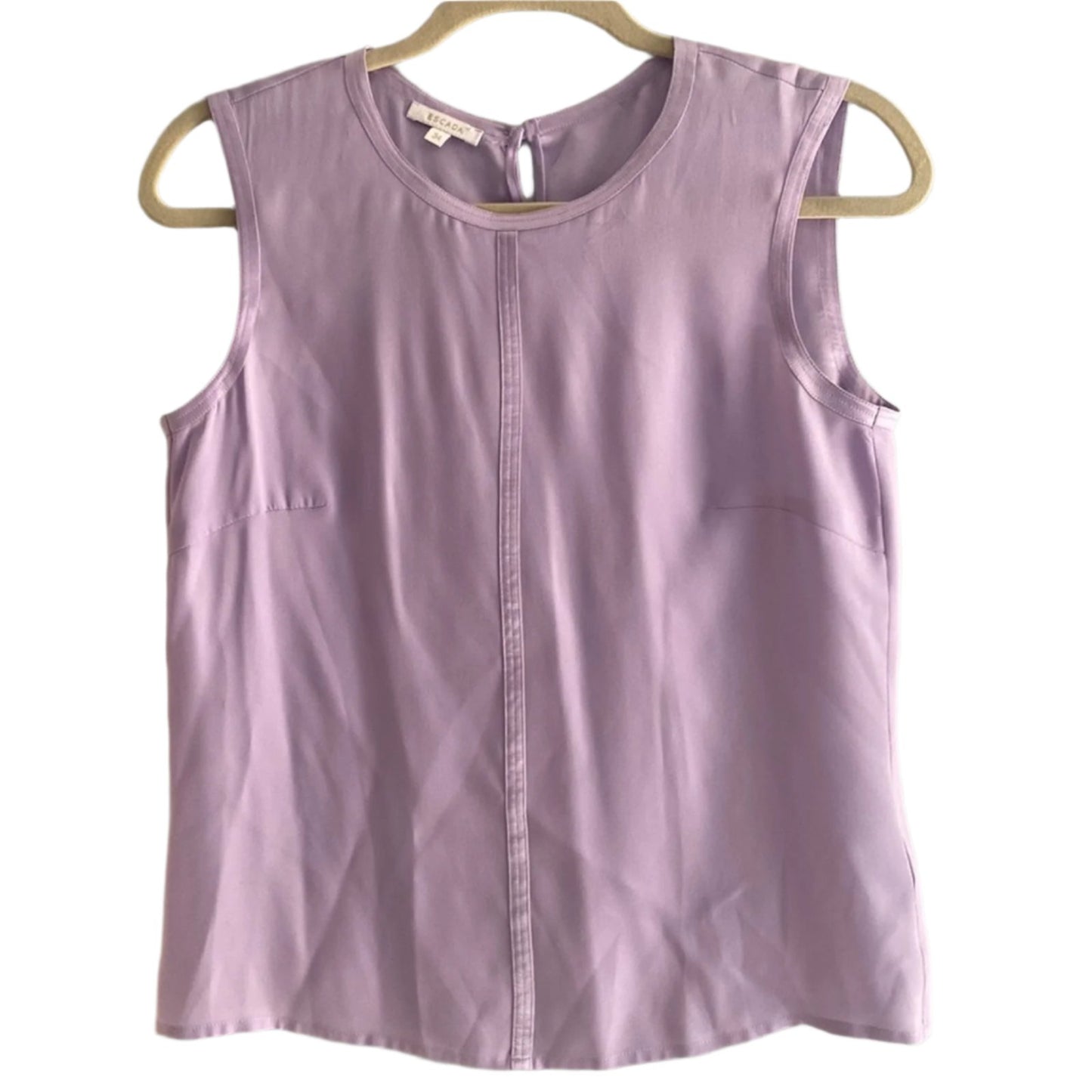 Escada silk violet sleeveless shirt size 34