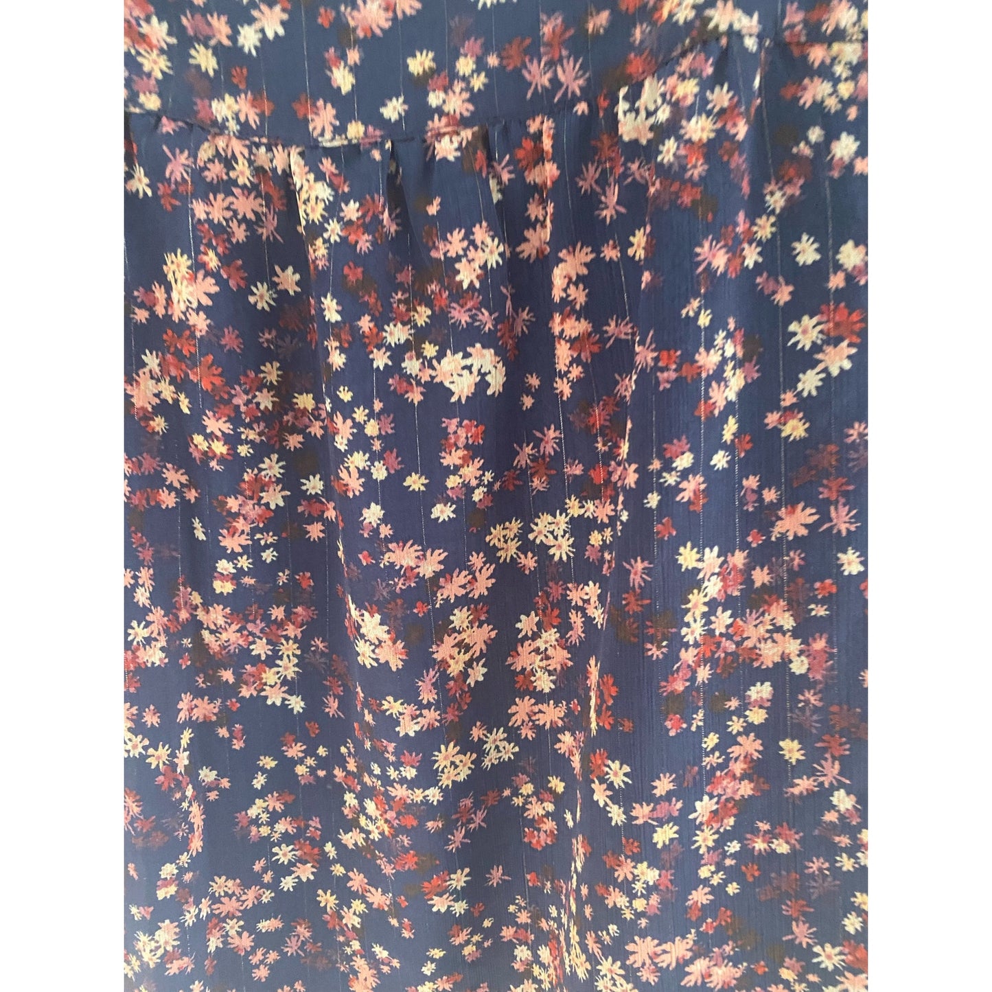 Boden Navy Floral Blouse Size 6