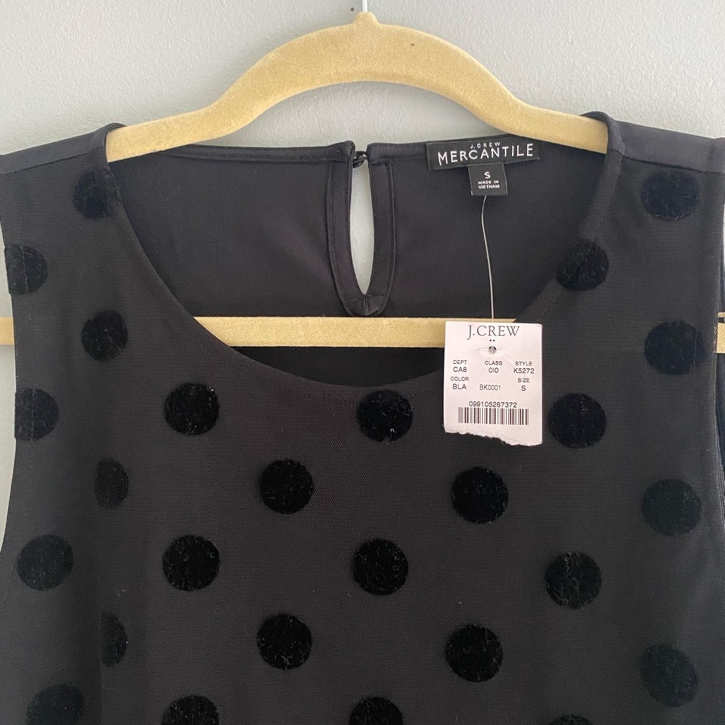 NWT J. Crew Mercantile Polka Dot Top Size S