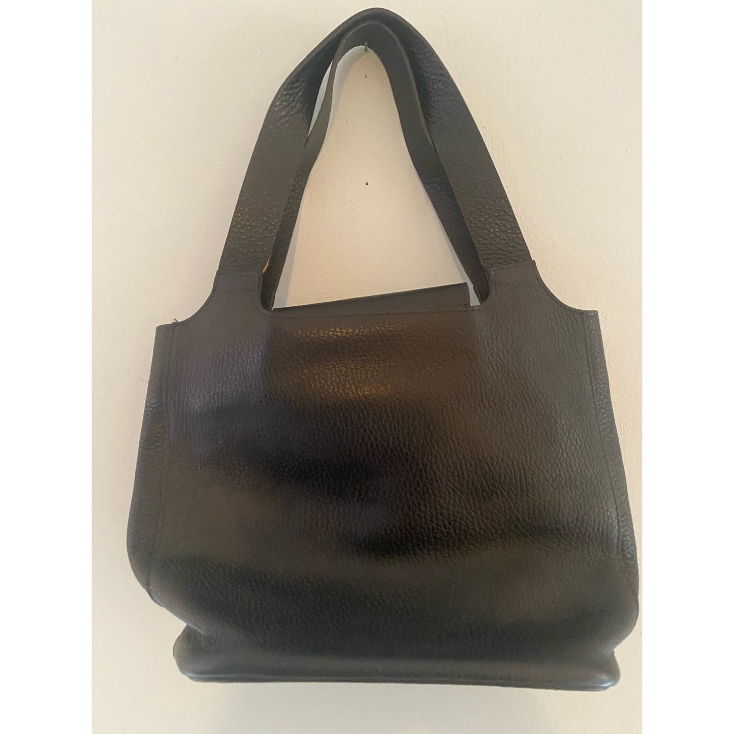 Falor Black Leather Handbag