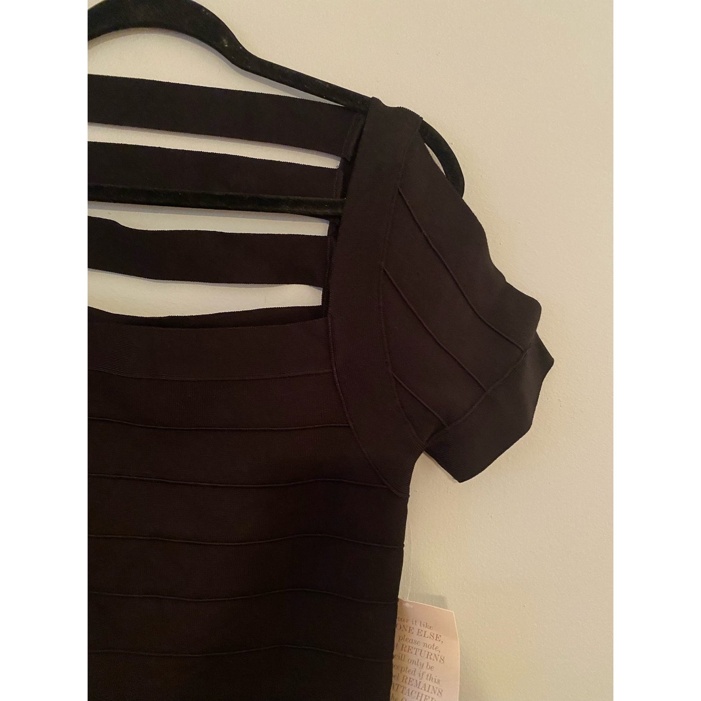 NWT Boston Proper Black Stretch Bodycon Dress Size L