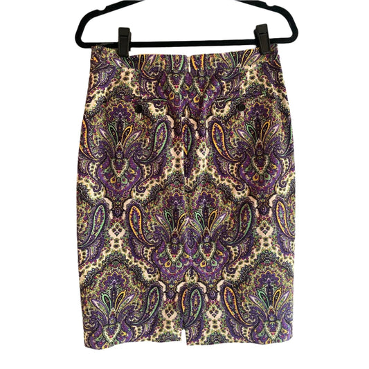 J. Crew No. 2 Pencil Paisley Skirt Size 2