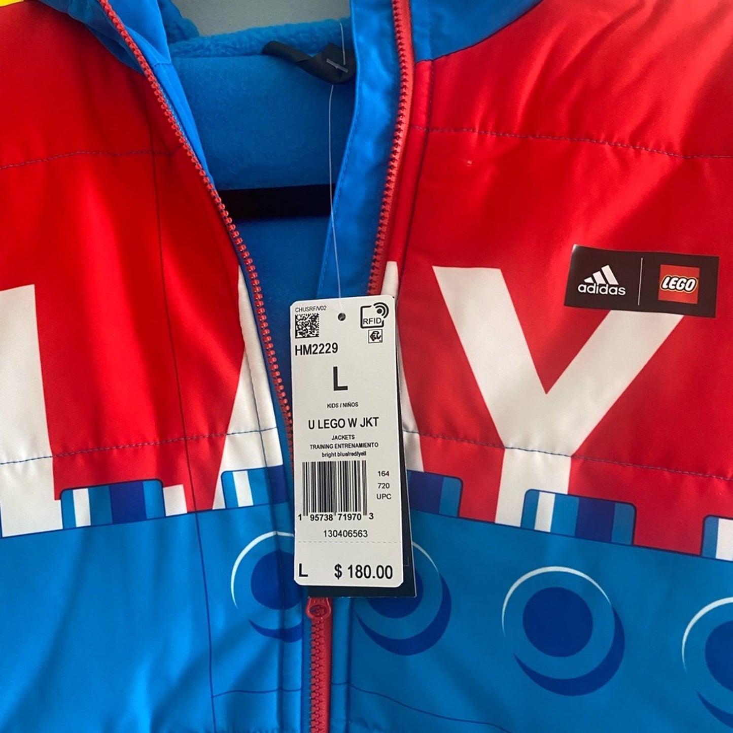 NWT Kids Lego Adidas Jacket Size L